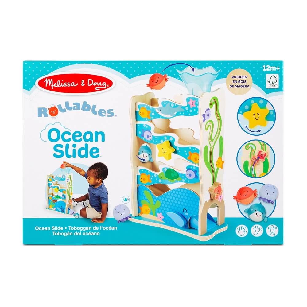 Melissa and Doug Rollables Wooden Ocean Slide