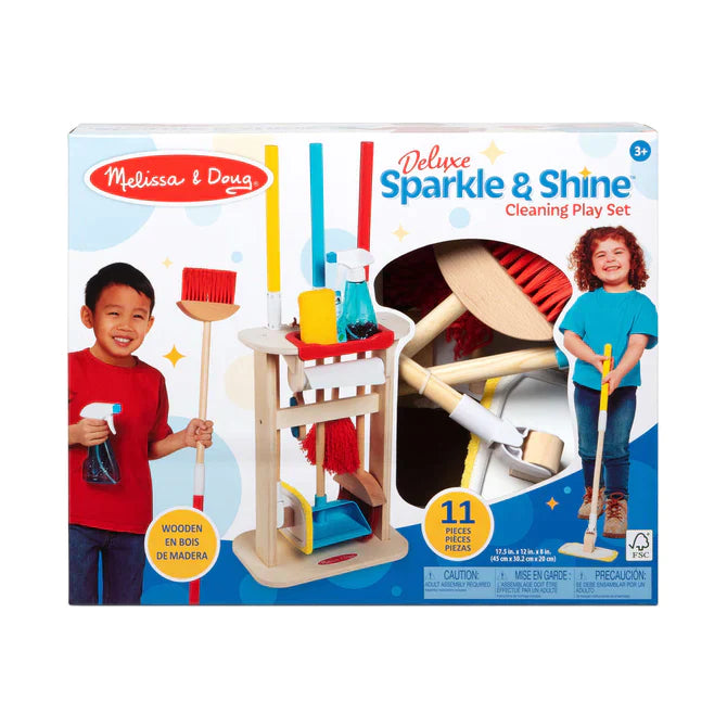 Melissa and Doug Deluxe Sparkle & Shine Cleaning Play Set