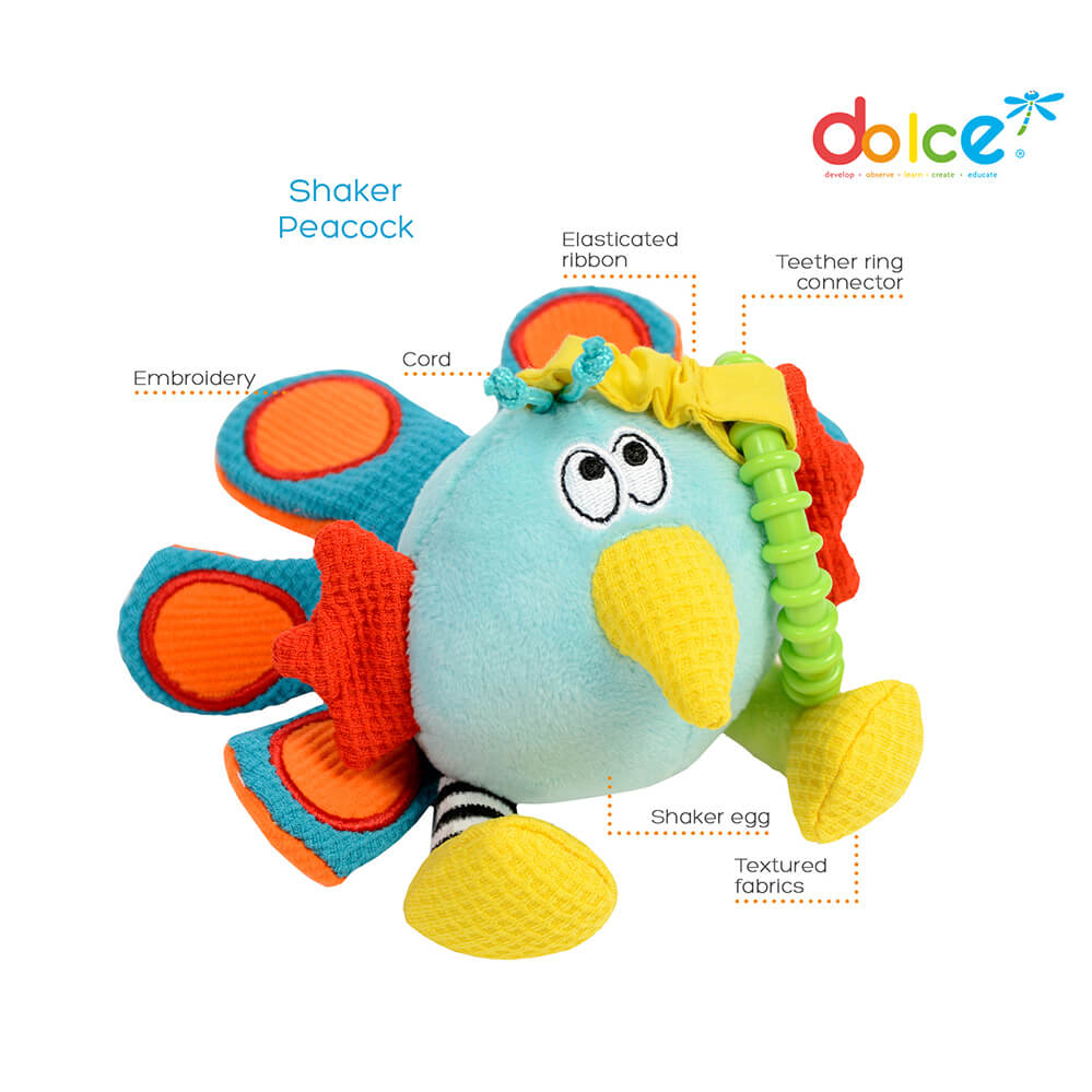 Dolce Toys Shaker Peacock