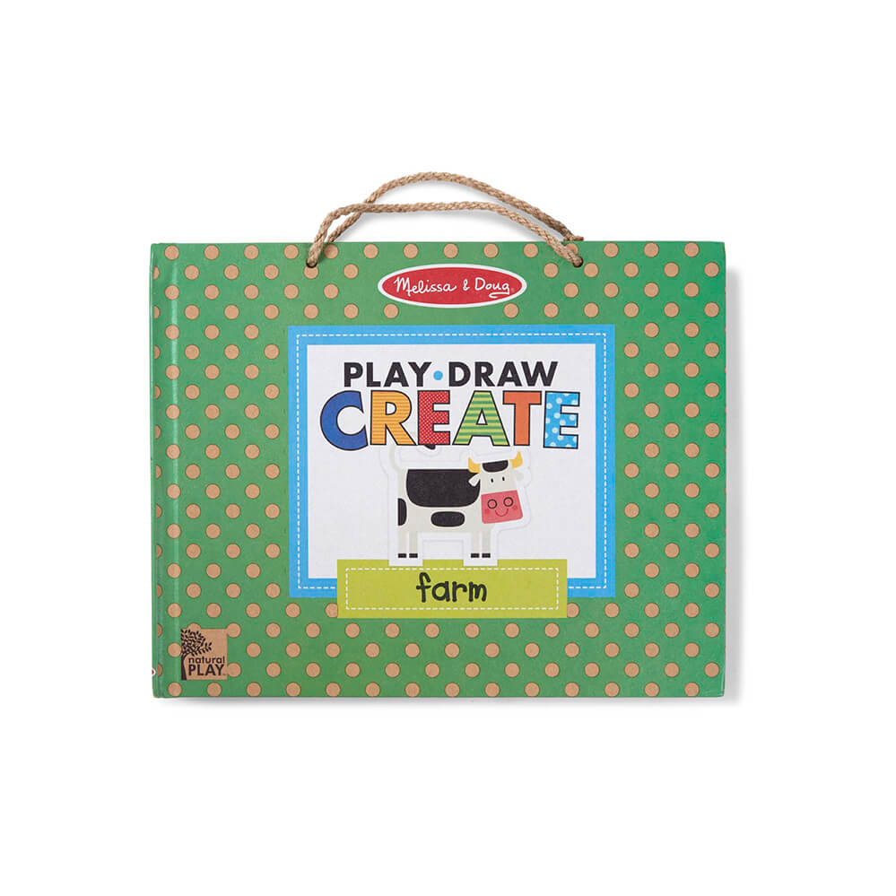 Melissa and Doug Play-Draw-Create Farm Fun! Natural Play