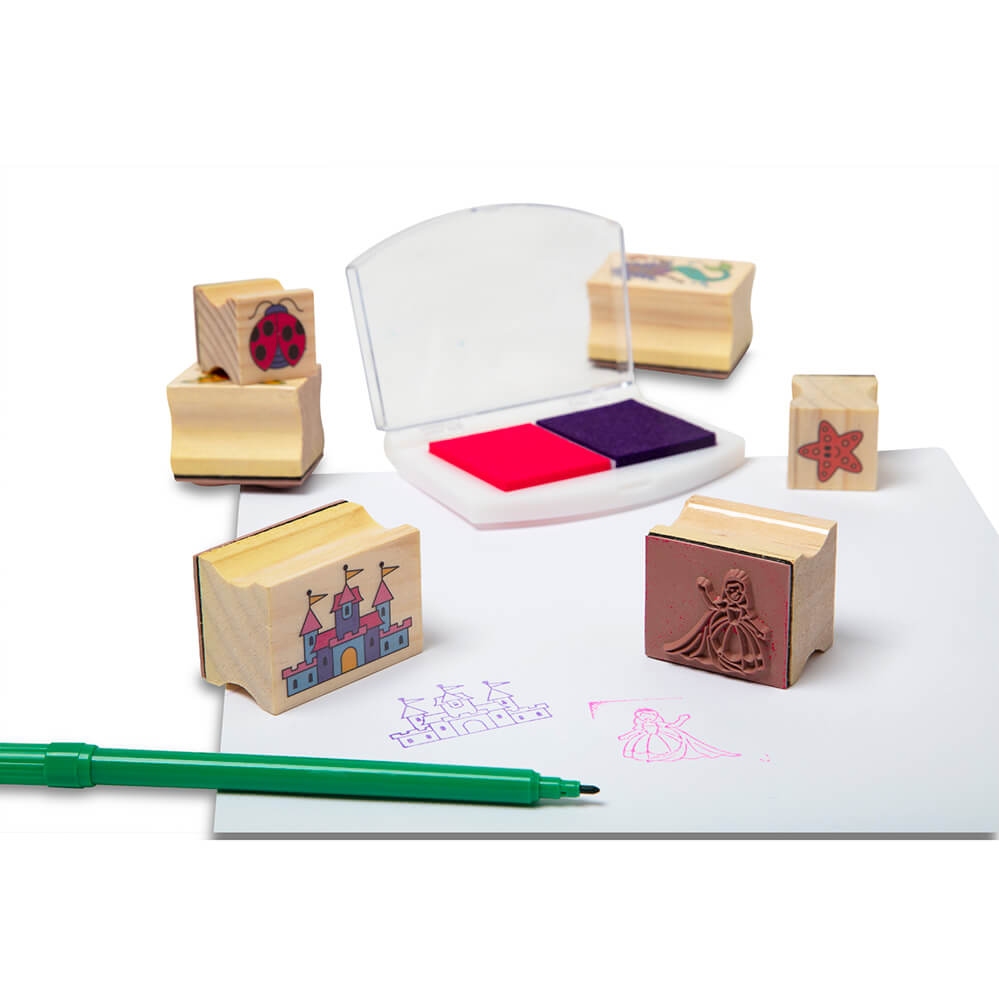 Melissa and Doug Fairy Tale Deluxe Wooden Stamp Set