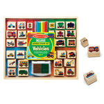 Melissa and Doug Vehicles Deluxe Wooden Stamp Set