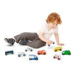 Melissa and Doug Wooden Town Vehicles Set