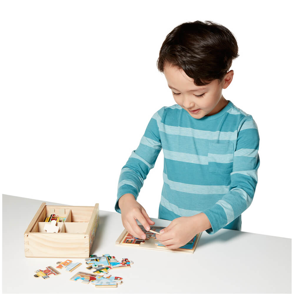 Melissa and Doug Vehicles Puzzles in a Box