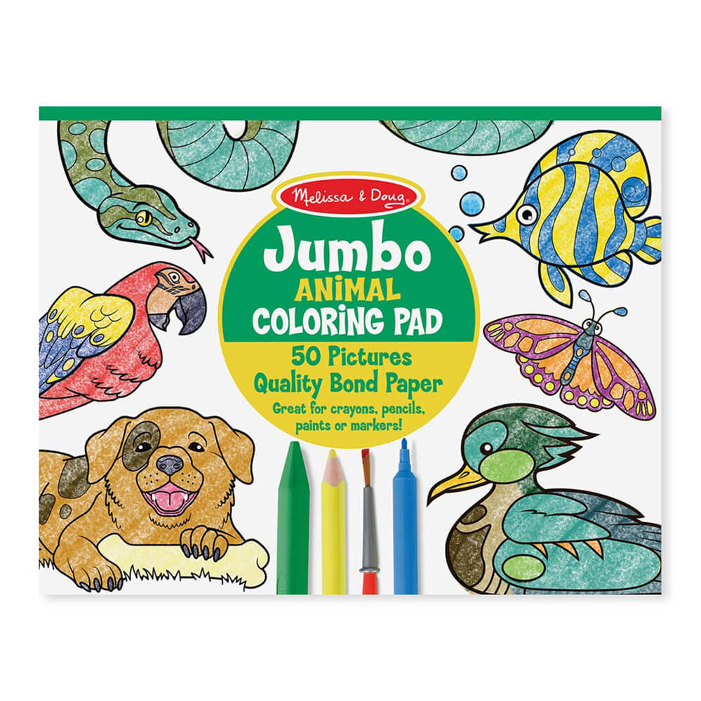 Melissa and Doug Animals Jumbo Colouring in Pad