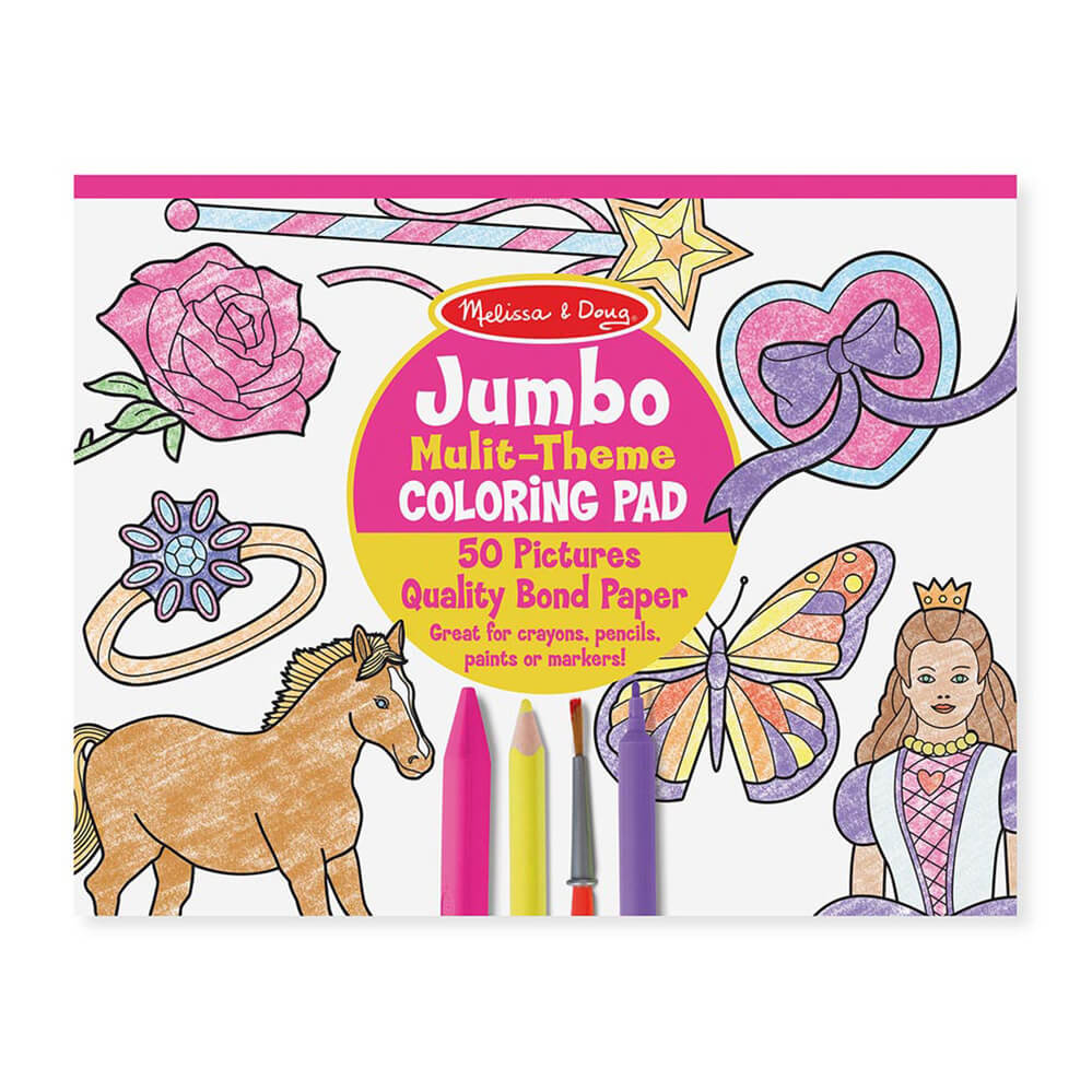 Melissa and Doug Pink Jumbo Colouring in Pad