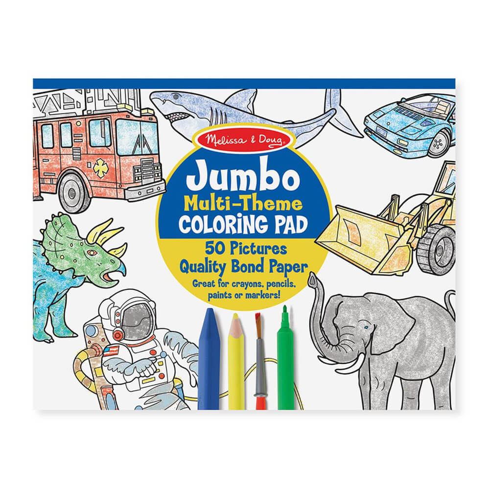 Melissa and Doug Blue Jumbo Colouring in Pad
