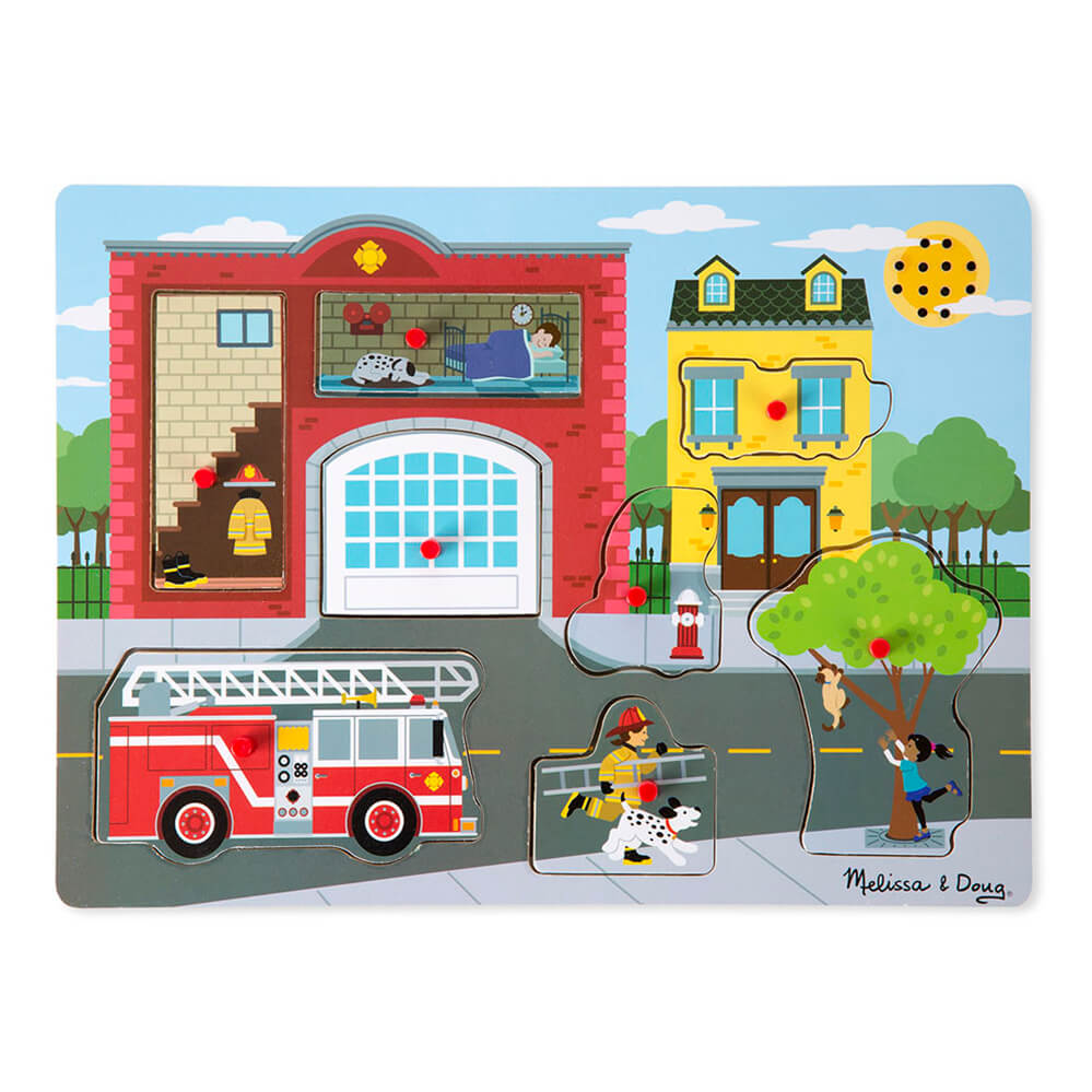 Melissa and Doug Around the Fire Station Sound Puzzle